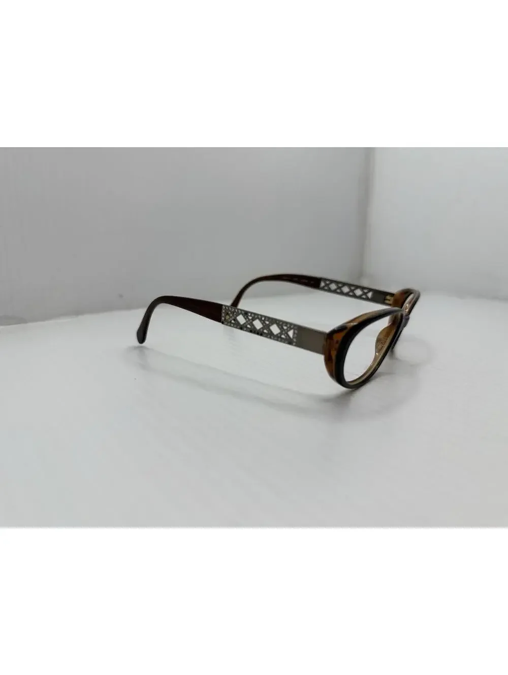 Rare Authentic Chanel 3087-B c.847 Black/Brown 52mm Frame Only